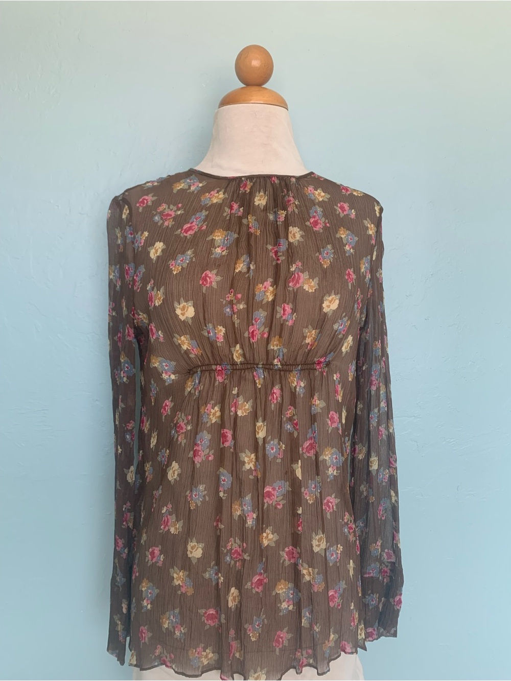 VTG Marni 2002 Silk Chiffon floral blouse As seen on Buffy vampire slayer xs